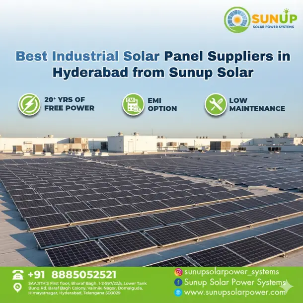 Best Industrial Solar Panel Suppliers in Hyderabad from Sunup Solar